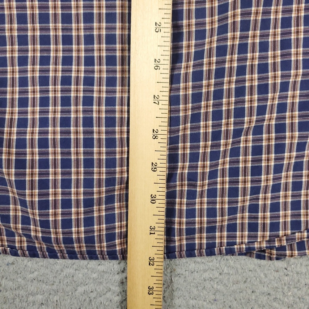 Peter Millar Shirt Mens Size XL Blue Plaid Casual Button Up Long Sleeve - Picture 4 of 6